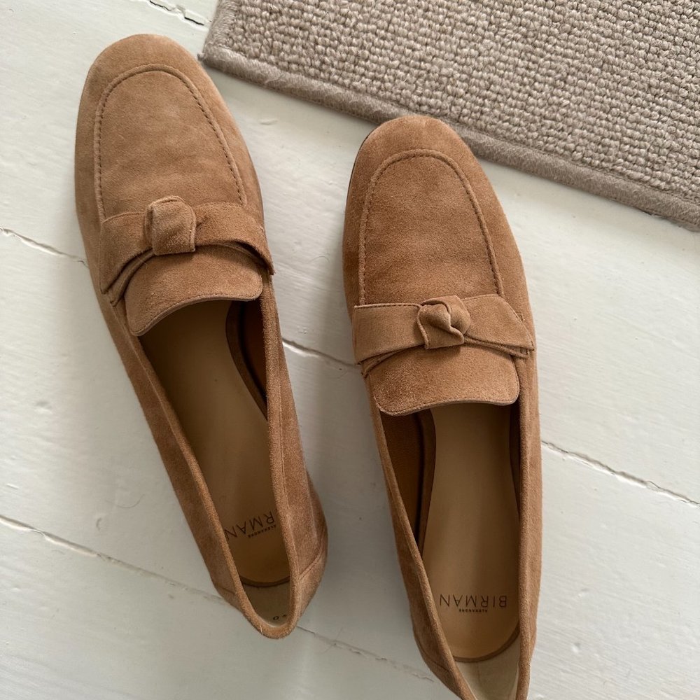 Alexandre Birman Becky Suede Bow Loafers